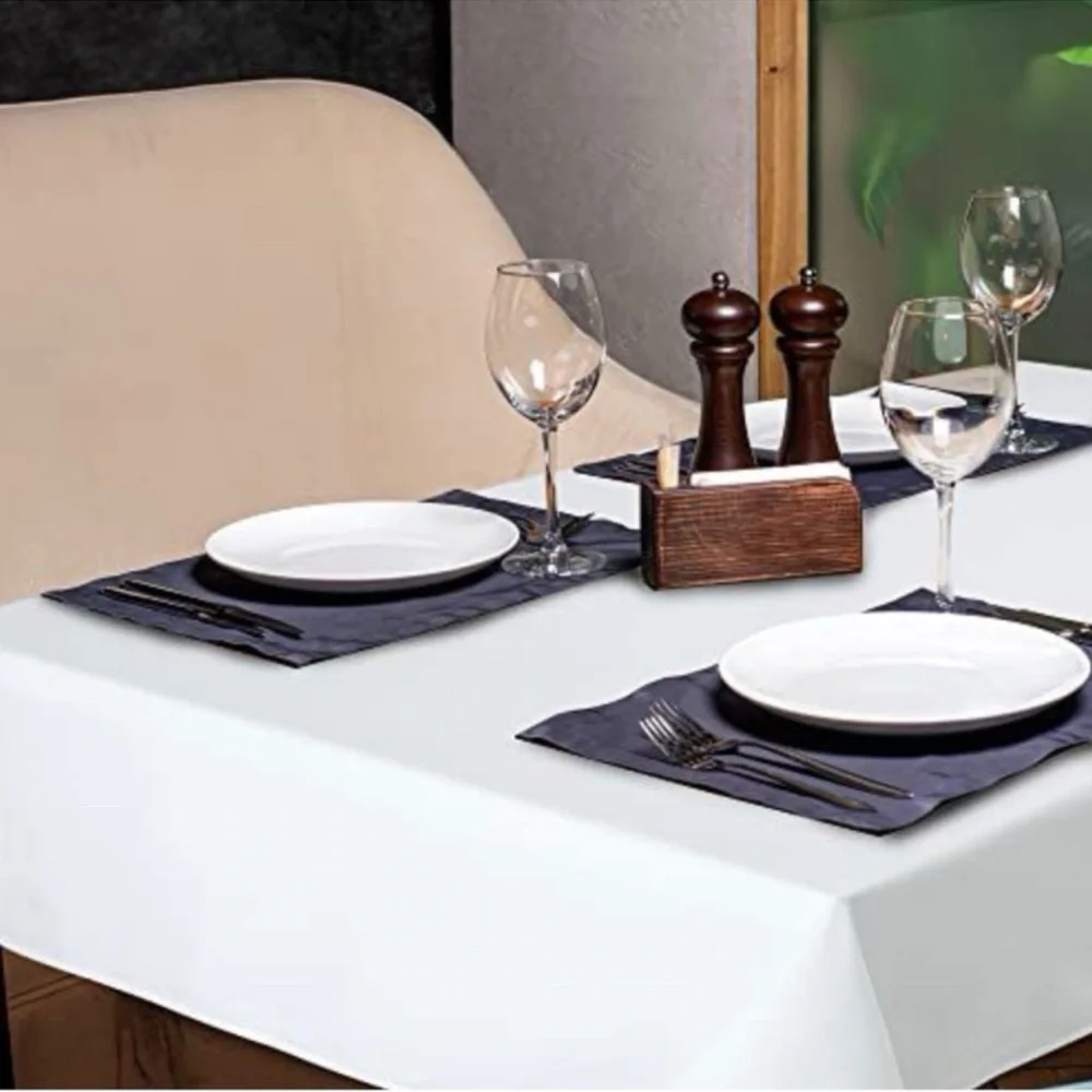 28. White 60x84 Tablecloth - Picture 6 of 13